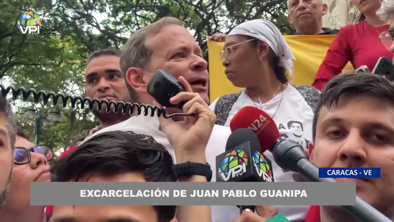 Primeras palabras de Juan Pablo Guanipa tras excarcelación