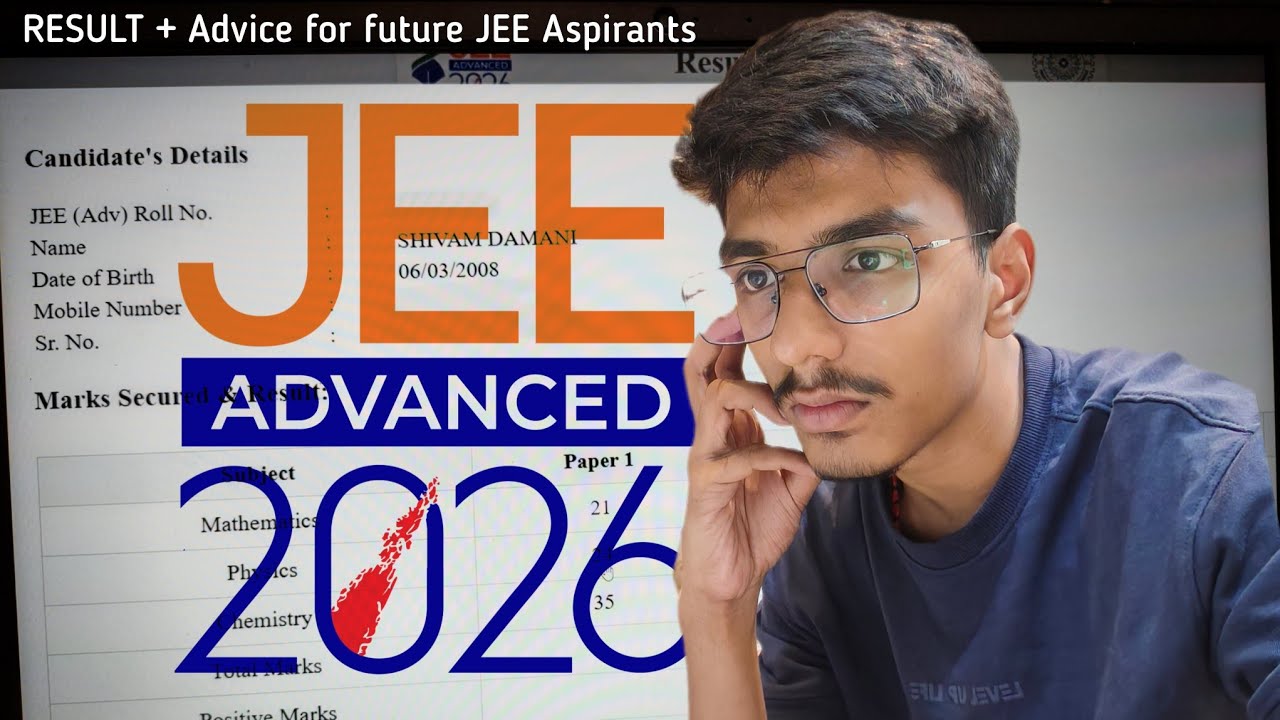 My JEE ADVANCED 2026 Result Reveal 👀