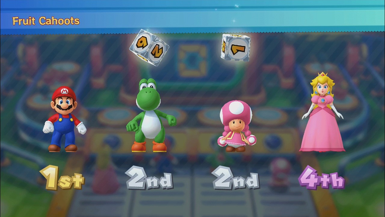 Mario Party 10 - Peach vs Mario vs Yoshi vs Toadette - Mushroom Park