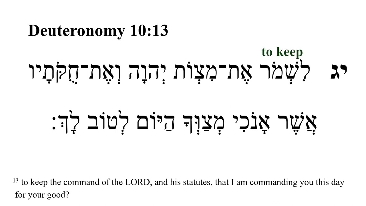 Deuteronomy 10 -- Hebrew Bible Speaker with English Captions