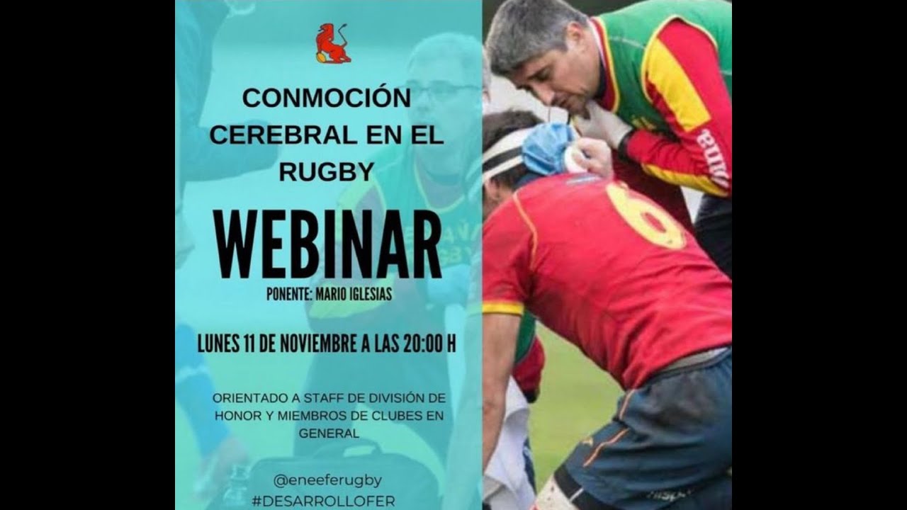 Webinar Conmoción  Cerebral en el rugby. Mario Iglesias.