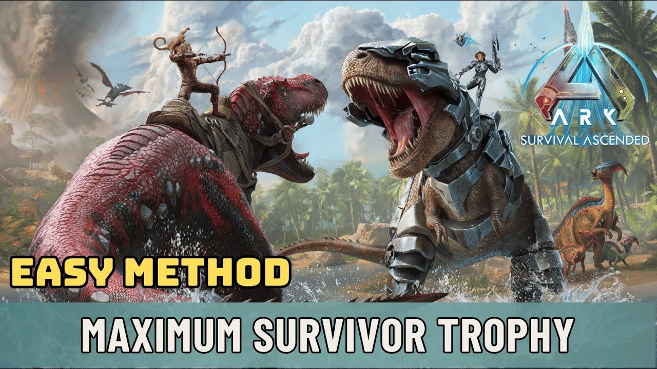 Ark Survival Ascended - Maximum Survivor Trophy/Achievement - Reach Level 135 Fast (EASY METHOD)