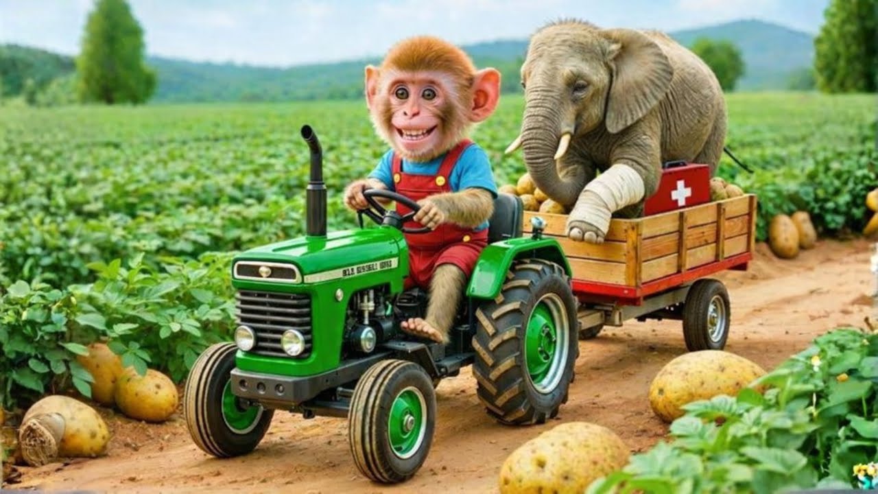 🔥 Crocodile Attack! iZi Monkey’s JCB Escape Turns Into a Shocking Trap! 🐊🚜