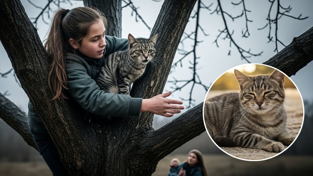 This Teenager Climbed a Tree to Rescue a Terrified Cat Stuck for Three Days