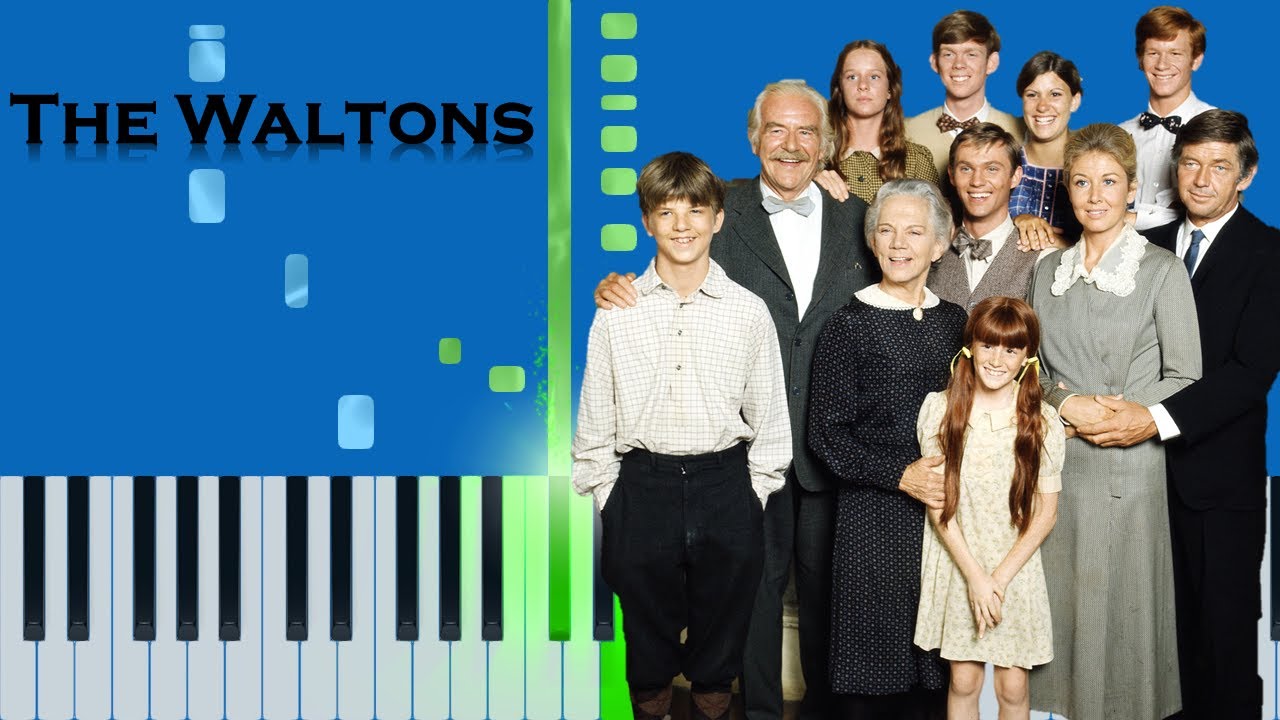 The Waltons TV Theme Song (Slow Easy) Piano Synthesia Tutorial