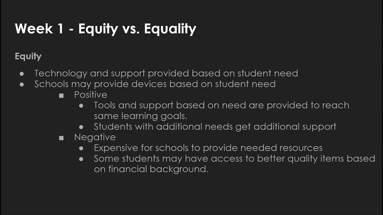 Week 1   Interactive Journal   Equity vs  Equality