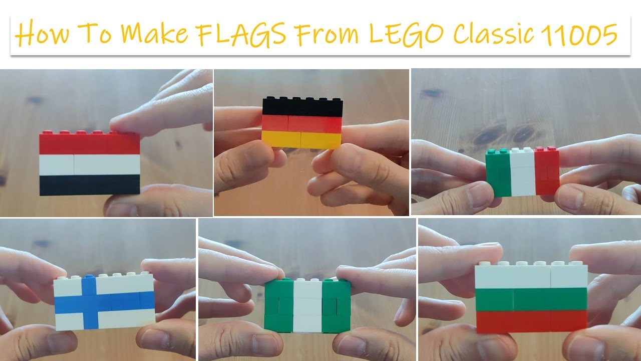 How To Build 27 FLAGS From LEGO CLASSIC 11005 !