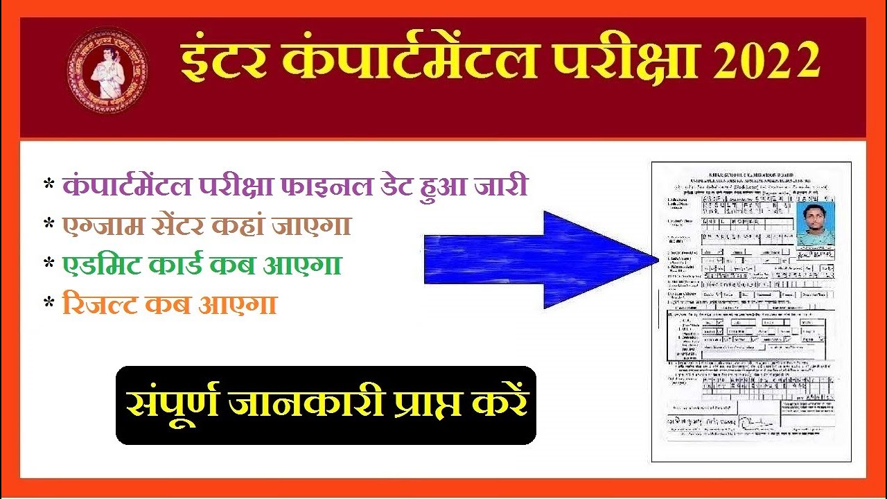12th Compartmental Exam Date 2022 Bihar Board Inter Compartmental Exam 2022  kab se hoga Class 12th