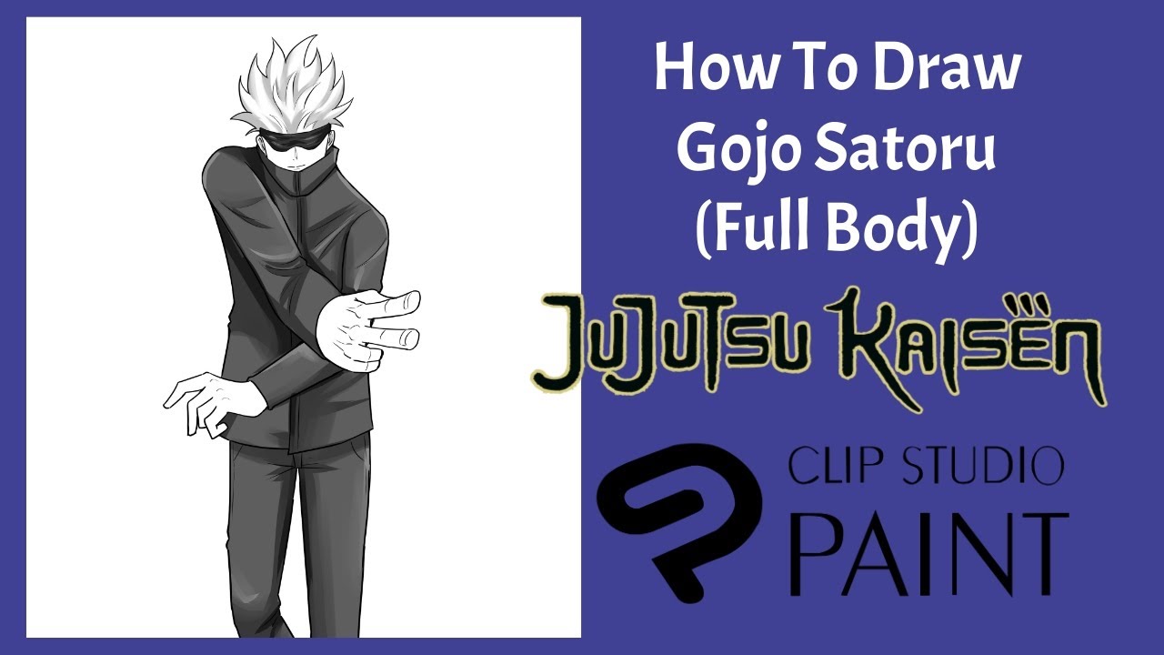 How To Draw Gojo | Clip Studio Paint Pro Tutorial | Anime Character Drawing