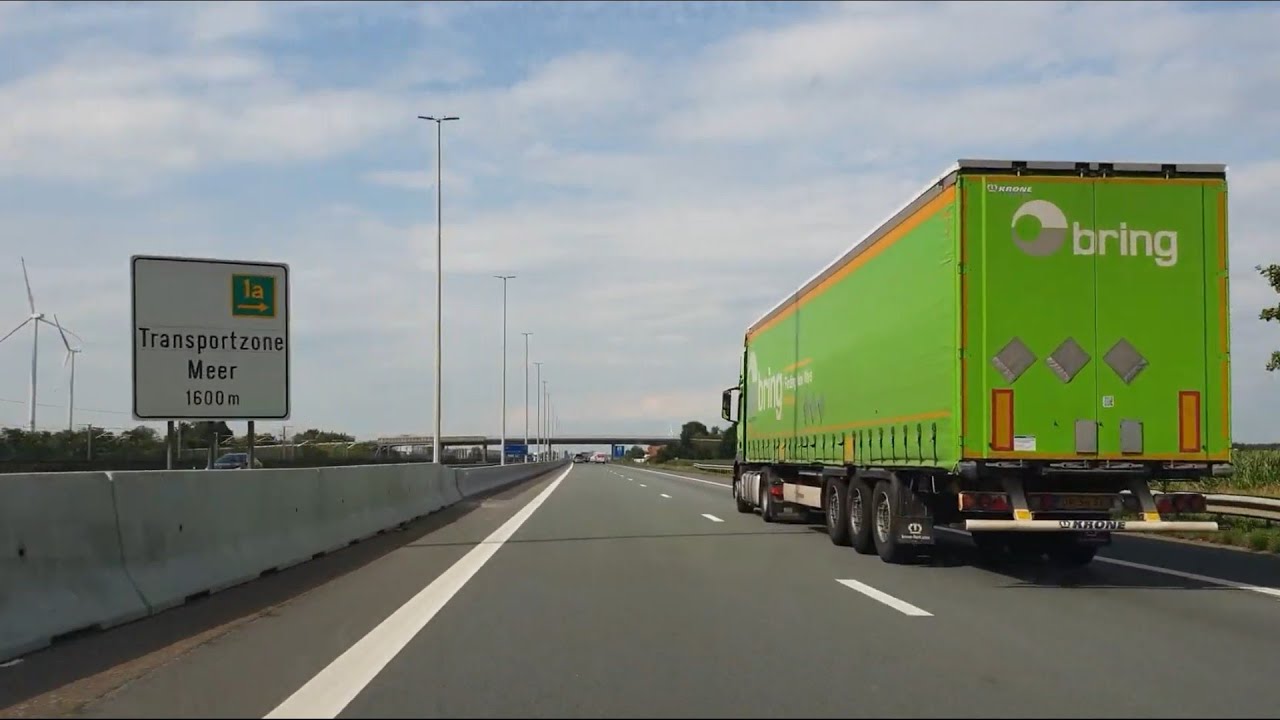 Dashcam Beelden Loenhout(B): A1/E19 Toerit Loenhout 》A16 Grensovergang Hazeldonk 》Knooppunt Galder.