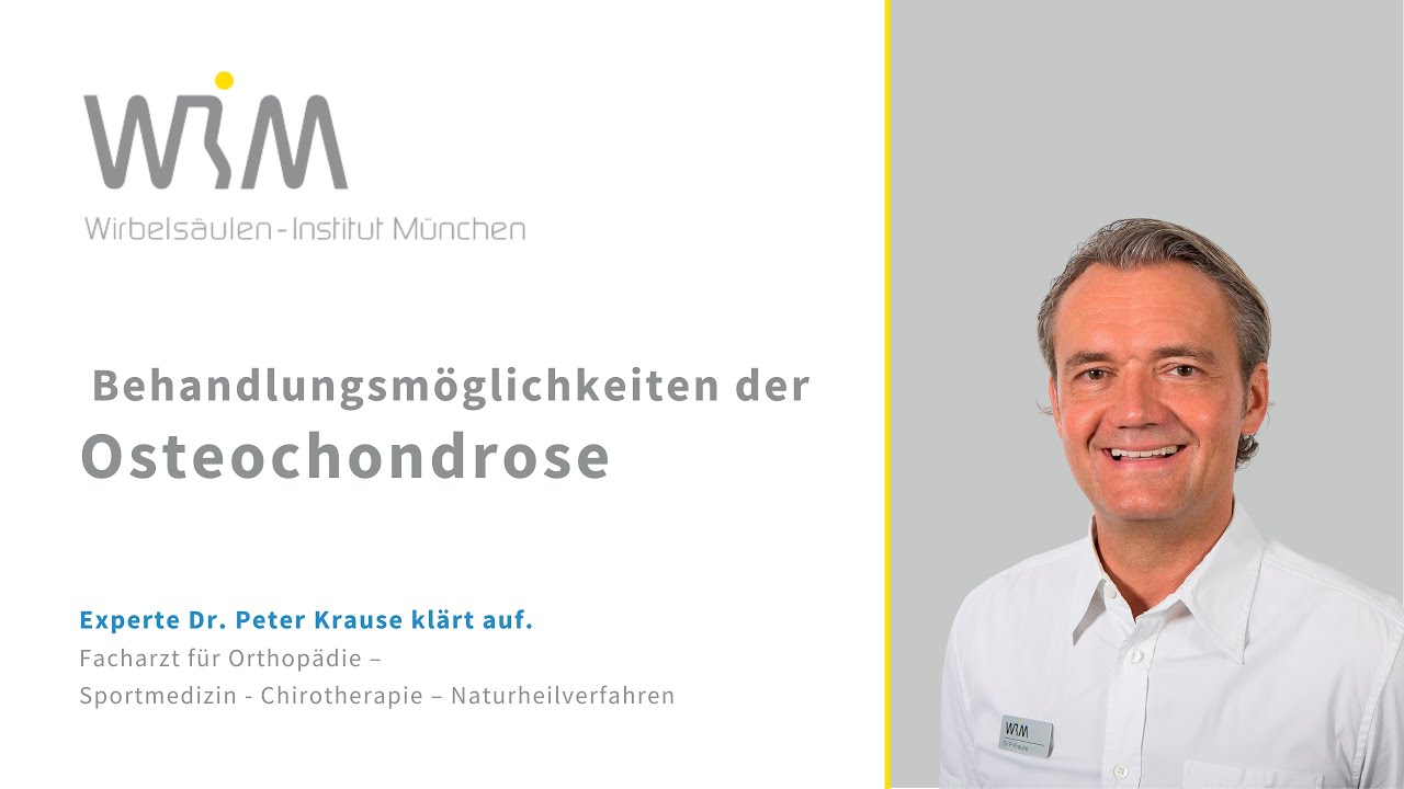 Osteochondrose - Dr. Peter Krause spricht über die Behandlungsmöglichkeiten abgenutzter Bandscheiben