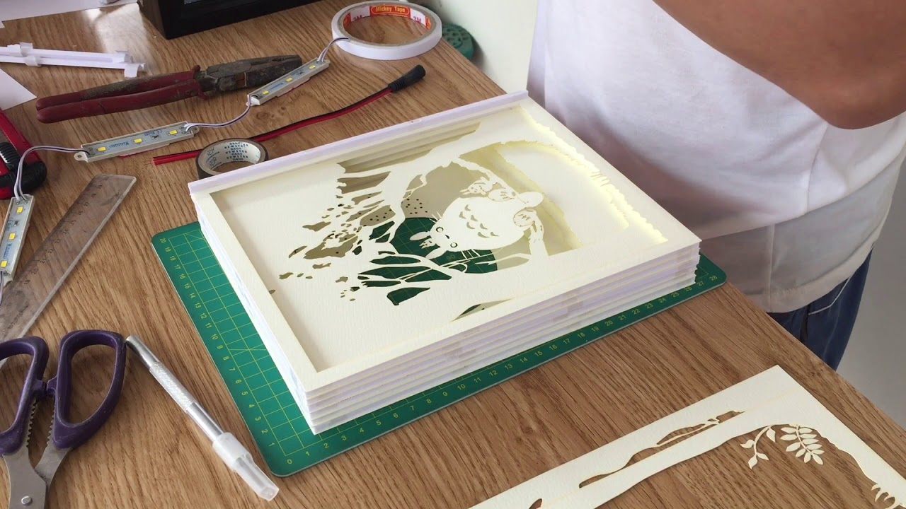 How to made paper cut light box!