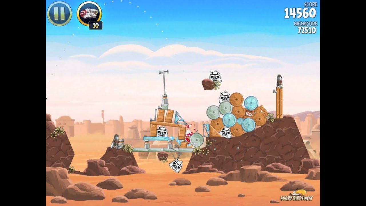Angry Birds Star Wars 1-20 Tatooine 3-Star Walkthrough