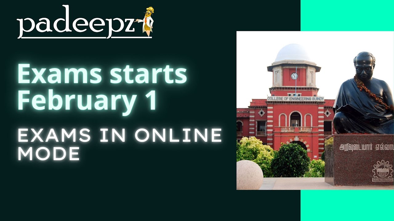 Online Exam Confirmed Anna University Latest News Today
