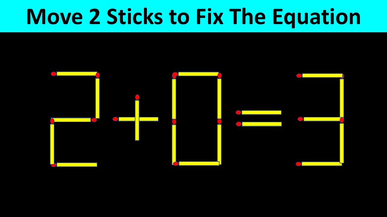 Matchstick Puzzle - Fix The Equation #matchstickpuzzle #simplylogical