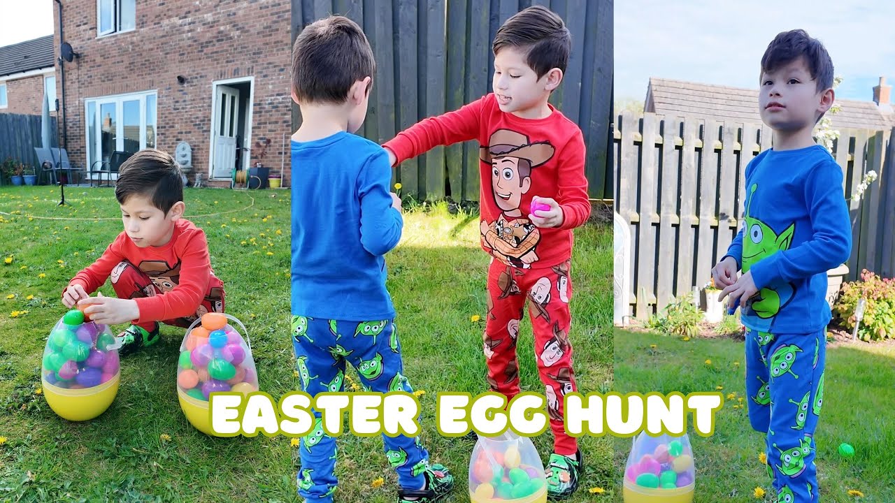 Mukhang isa lang sa twins ang napagod mag easter egg hunt! 😂