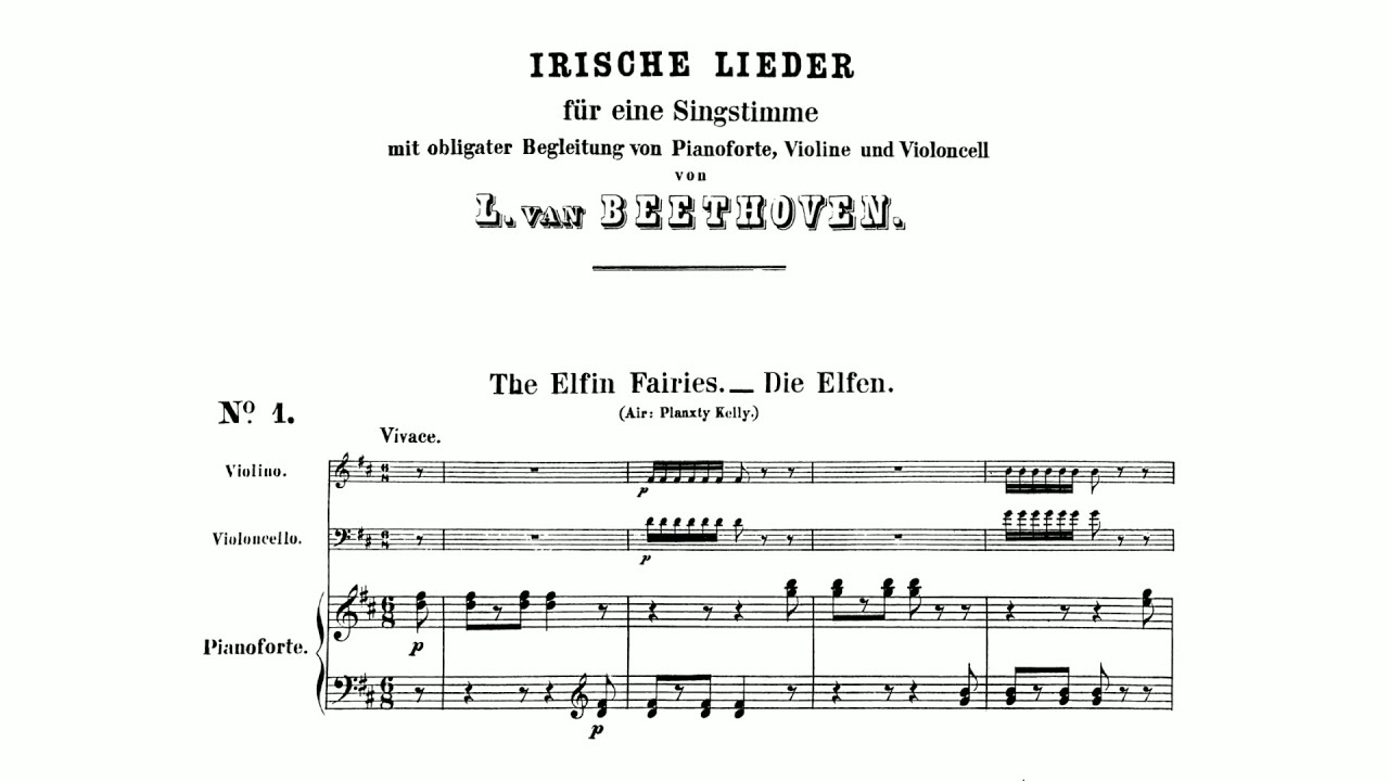 Beethoven: 12 Irish Songs, WoO 154 (with Score)