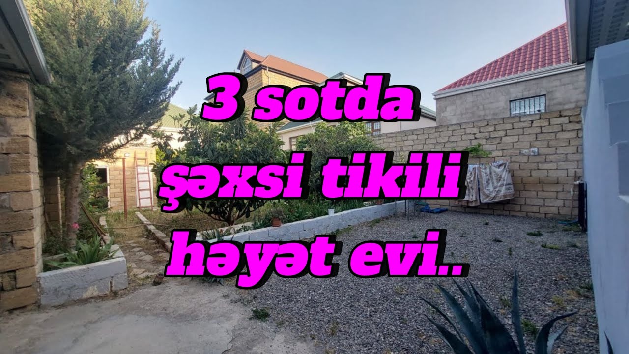Masazır , 3 sotda şəxsi tikili  həyət evi münasib qiymətə.Tel:077-323-87-90
