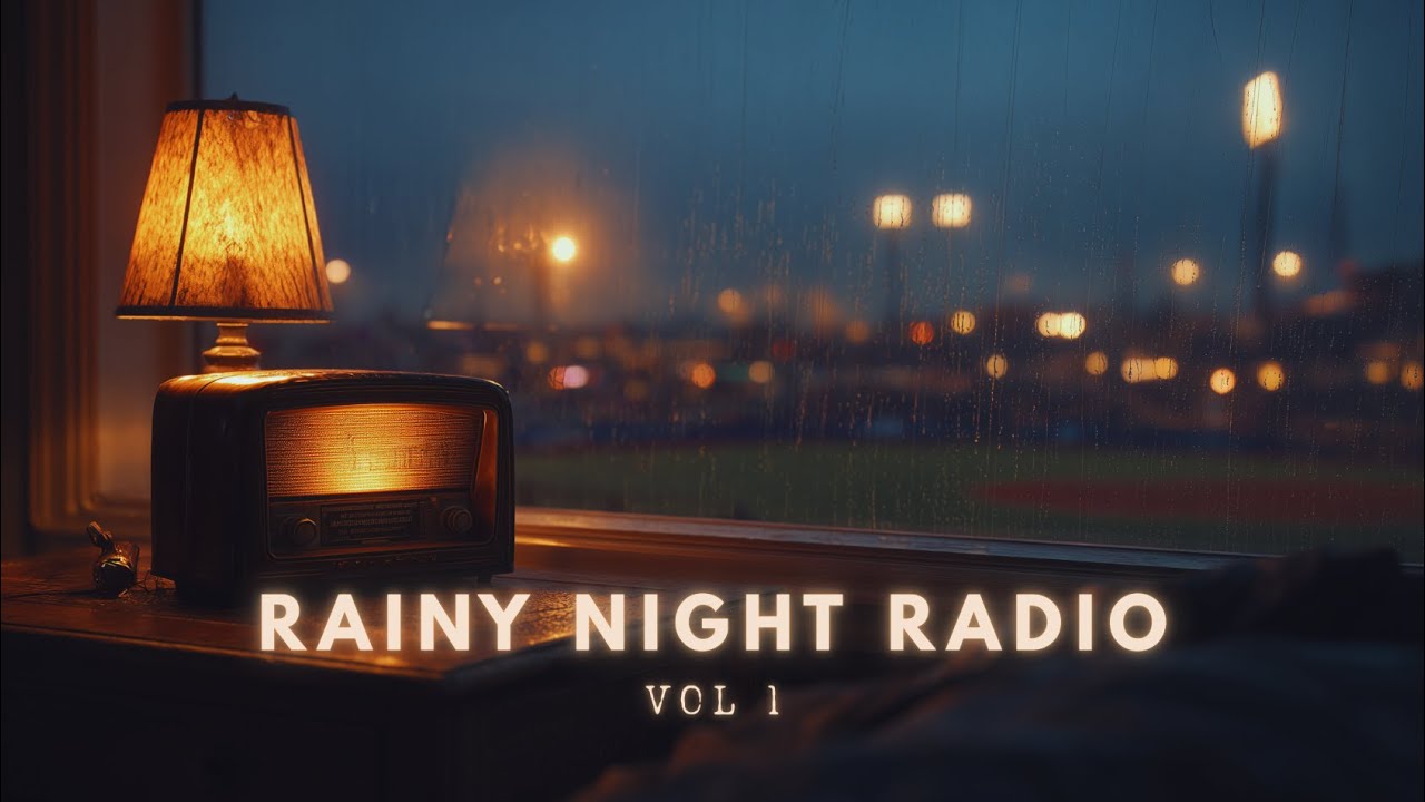 Fall Asleep to Vintage Baseball Radio 🌧️ Rainy Night Ambience (1930s Broadcast Vol. 1)