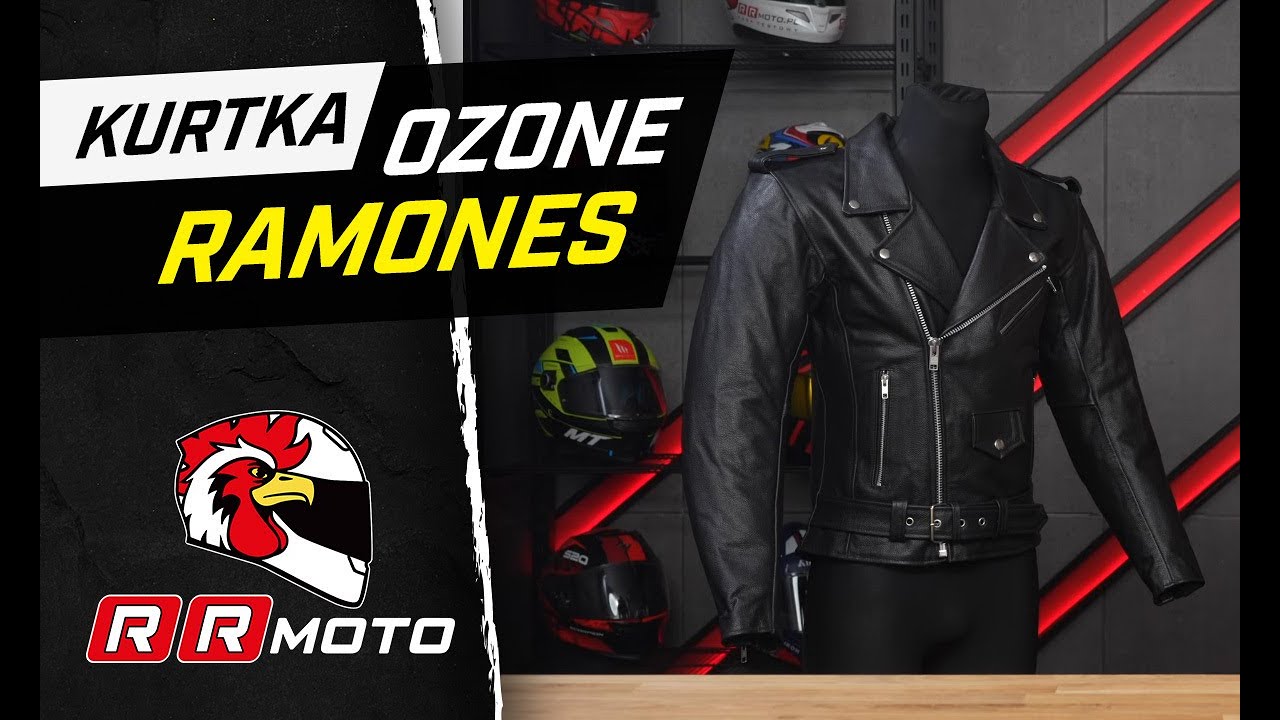 OZONE RAMONES - skórzana kurtka motocyklowa ramoneska