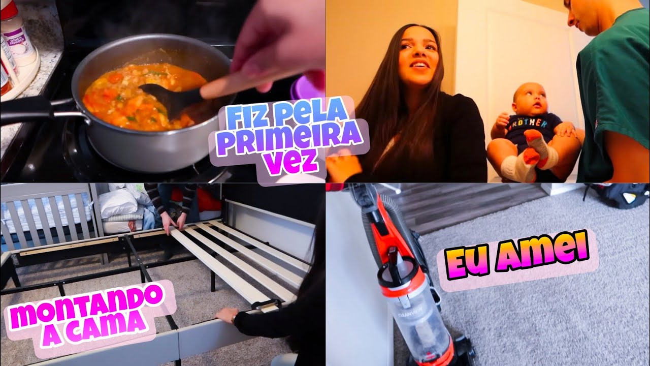 COMPRAMOS O SOFÁ- CHEGOU A CAMA-  FIZ DOBRADINHA PRA JANTA- USEI O ASPIRADOR DE PÓ - SUJEIRA NA CAMA