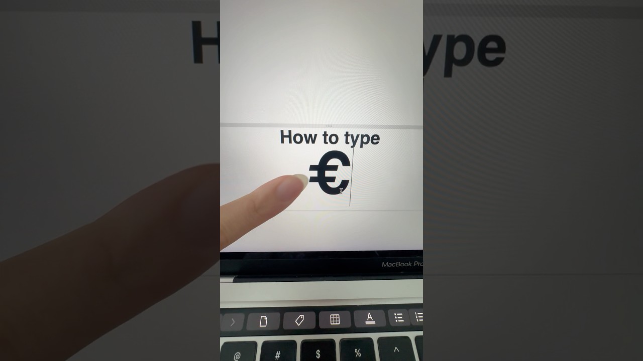 How to type &euro;  The euro (EUR) #macbooktips #keyboard #macshortcuts