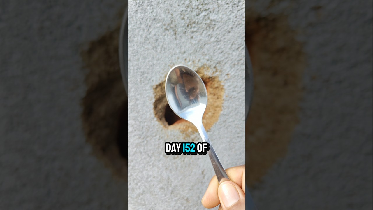 Day 152 Of Breaking This Wall With A Spoon #spoonchallenge