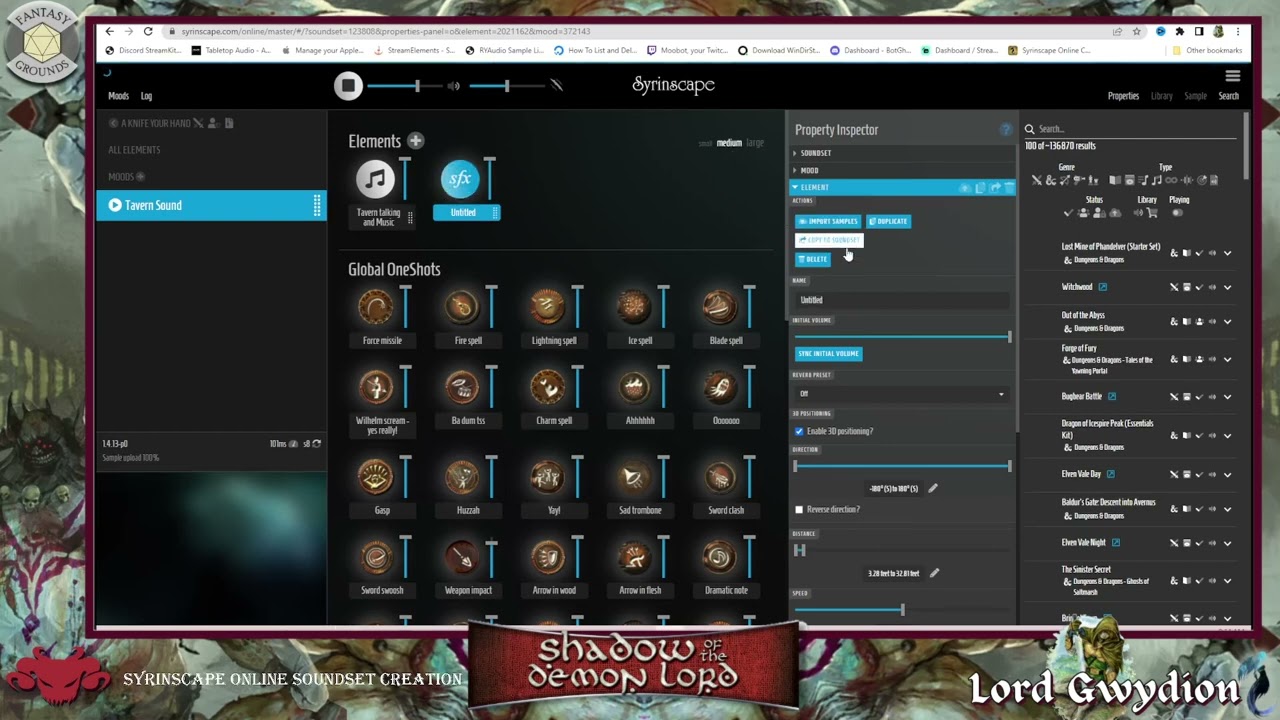 Creating New Soundsets in Syrinscape Online