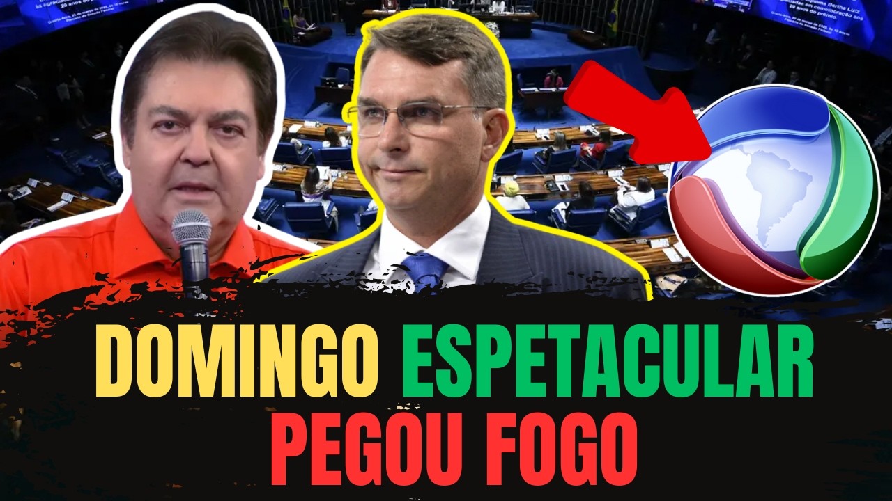 QUANDO FLÁVIO MOSTROU A PASTA...DOMINGO ESPETACULAR PEGOU FOGO