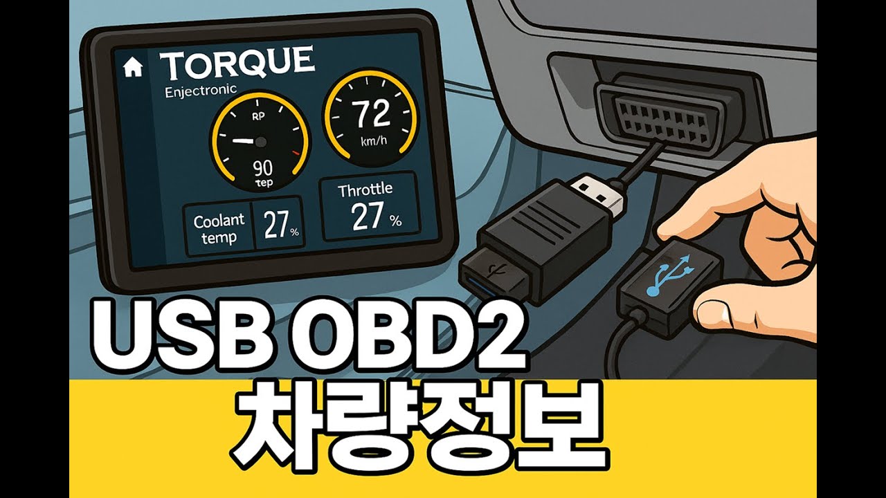 [올인원] Torque pro 어플 & OBD2 스캐너를 이용해 올인원 화면에 차량 정보 띄우기
