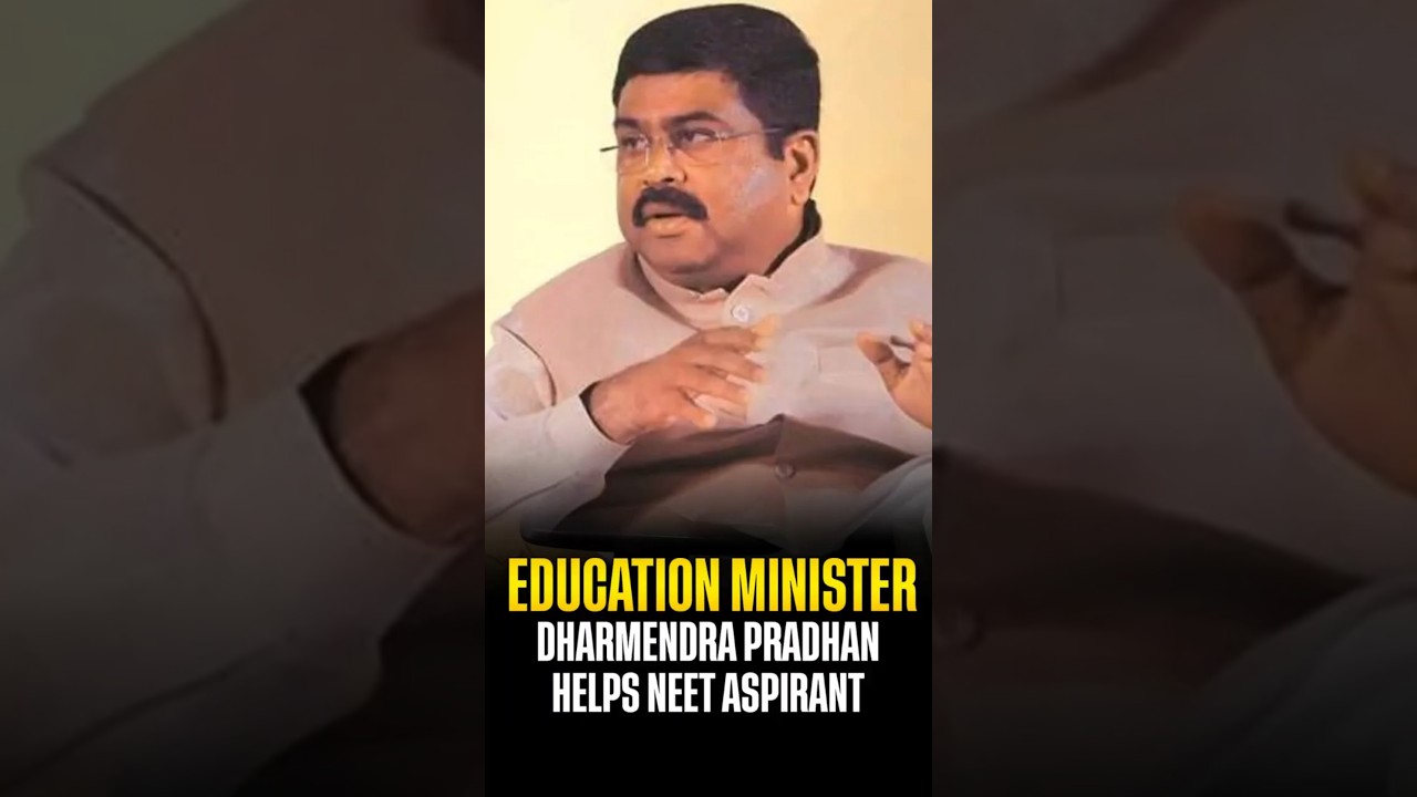 Education Minister Dharmendra Pradhan helps a critically injured aspirant appear in NEET UG re-exam