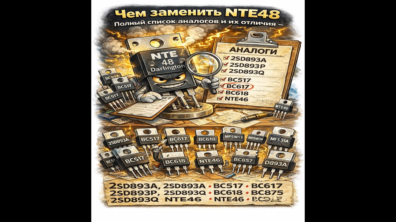 Чем заменить транзистор NTE48   Полный список аналогов