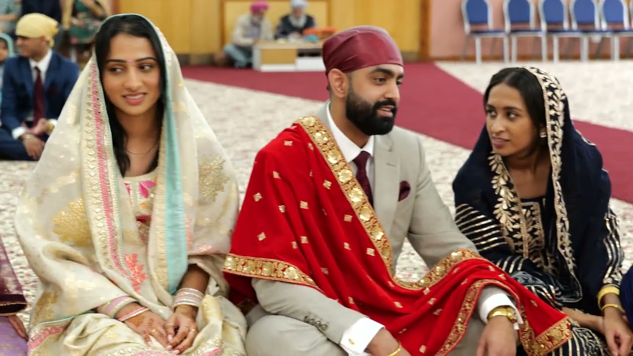 Sikh Wedding Engagement - Kurmai -  in the Gurdwara