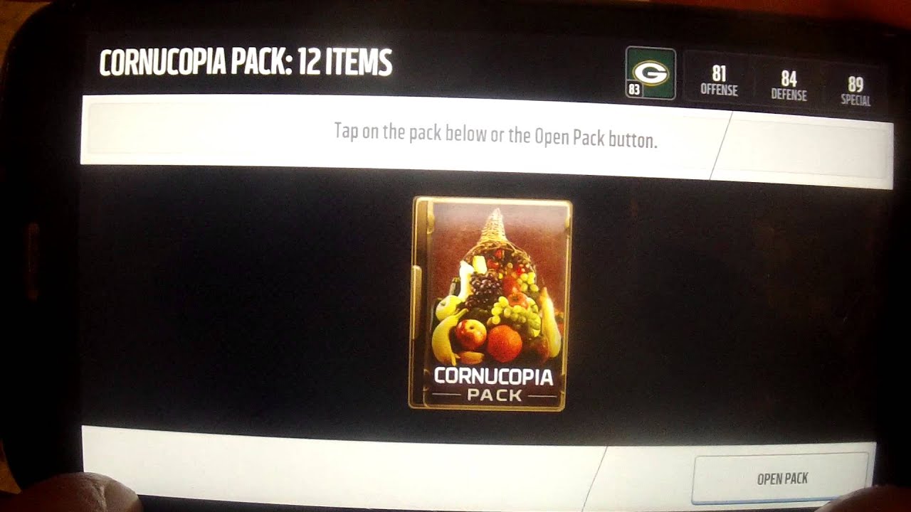 Madden Mobile Cornucopia Pack Opening: CRAZY PULL