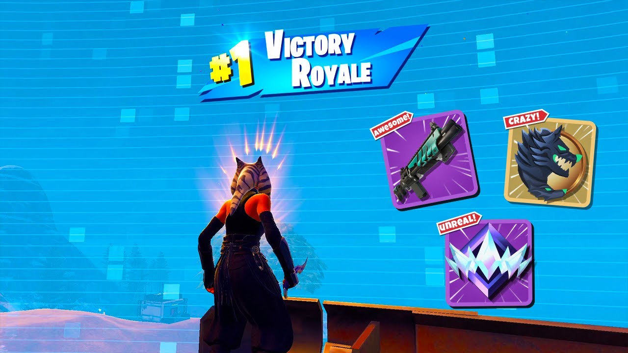 High Elimination Unreal Ranked Solo Win Gameplay (Fortnite Chapter 5 Season 2 Zero Builds)
