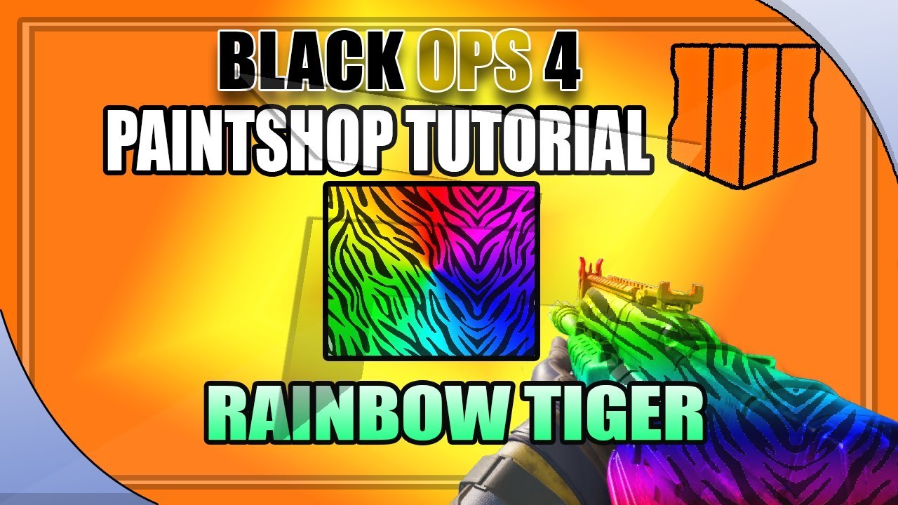 COD BO4 Rainbow Tiger Camo - BO4 Black Ops 4 Custom Weapon Paintjob Tutorial