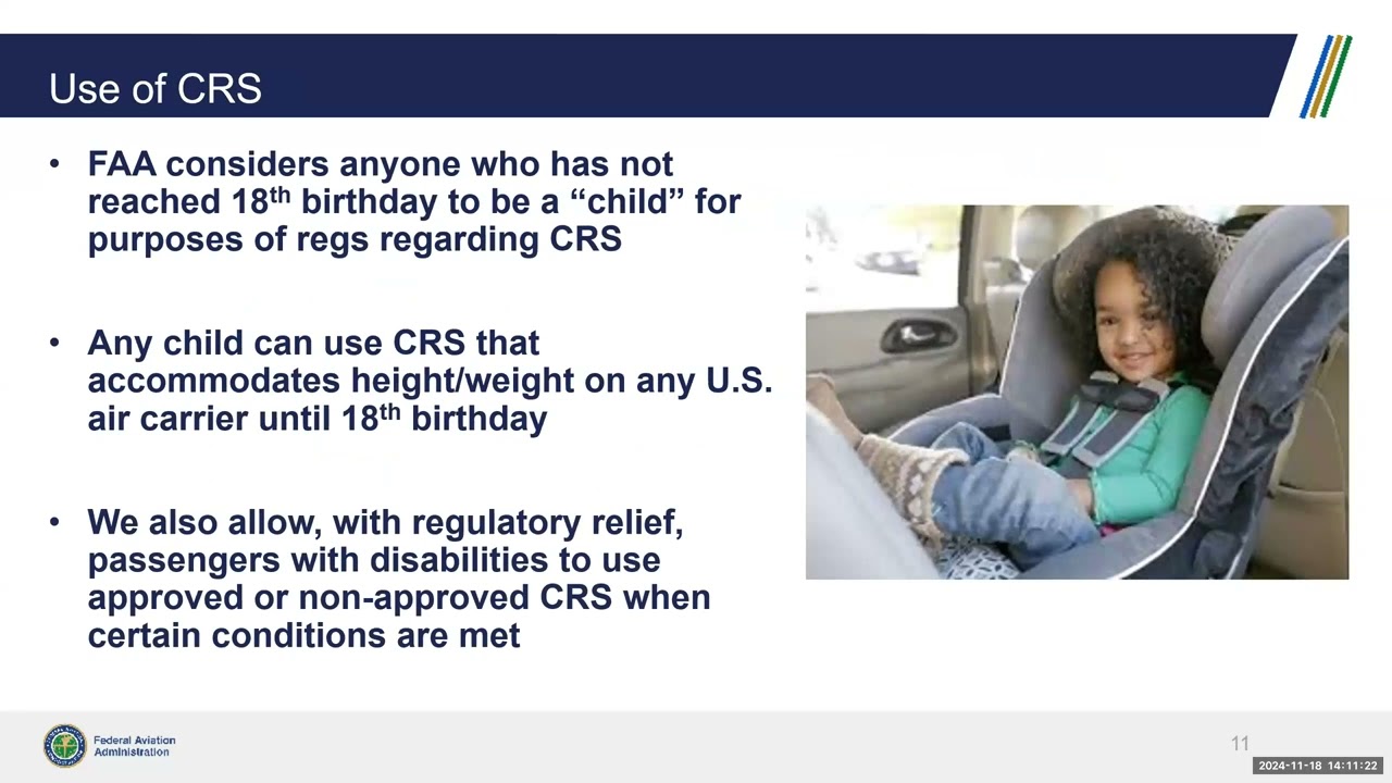Child Passenger Safety on Airplanes