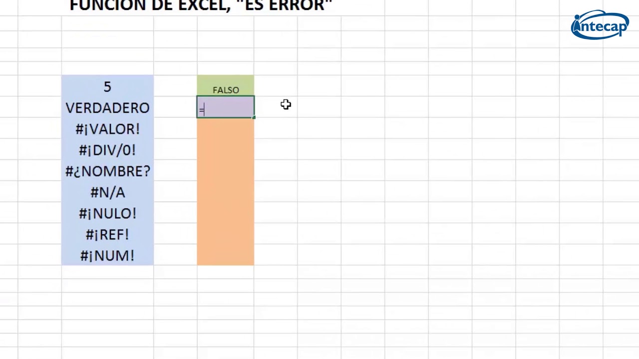 Funci&oacute;n ES ERROR - Excel