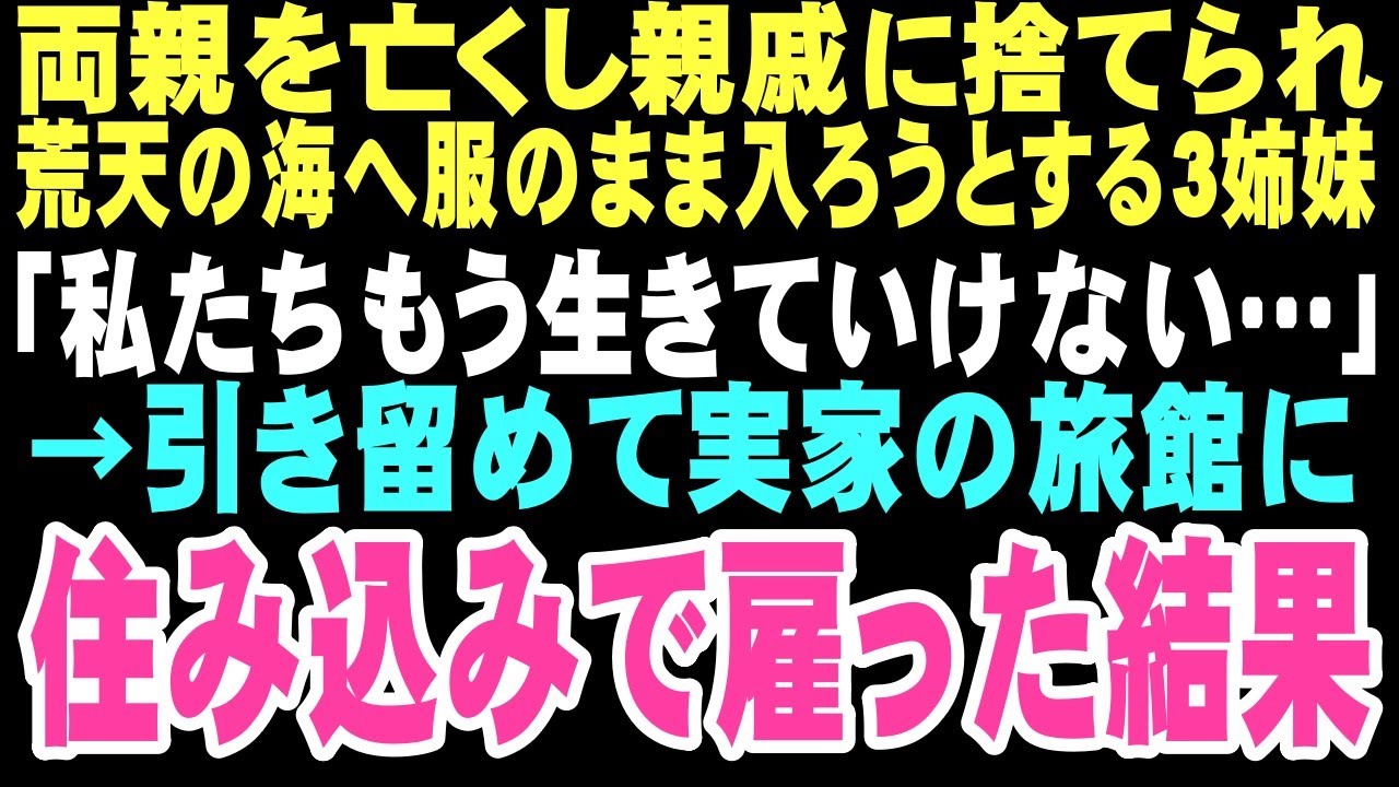 【感動する話】雨の夜、海辺で絶望していた幼馴染と双子の妹を助けた俺。この出会いが廃れかけの実家の旅館を救い、俺の人生を大きく変える奇跡の始まりになるとはこの時は思いもしなかった…【朗読】
