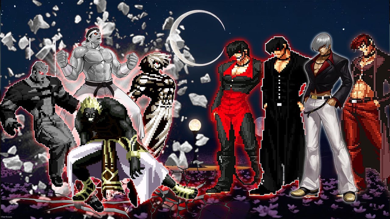 [Mugen KOF] Команда, состоящая из Яширо, Орочи, Мукая и Даймона, против команды супербоссов