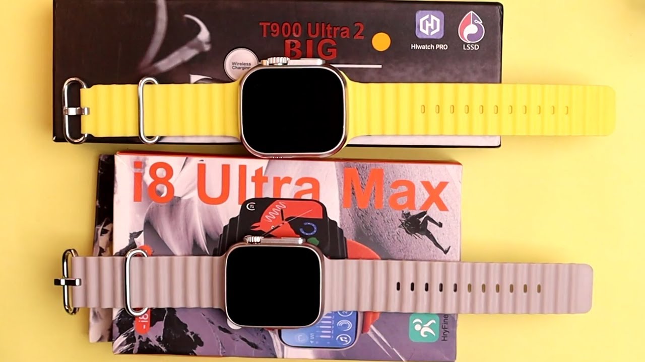 T900 Ultra 2 vs i8 Ultra Max Smart Watch Boot Speed Comparison