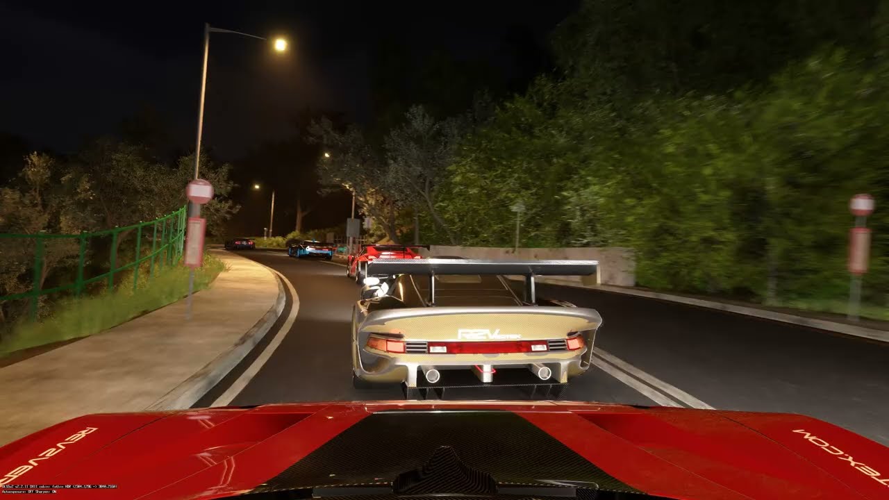 Rev to Vertex Development Progress - Route Twisk Night with 24 AI cars (Unity HDRP)