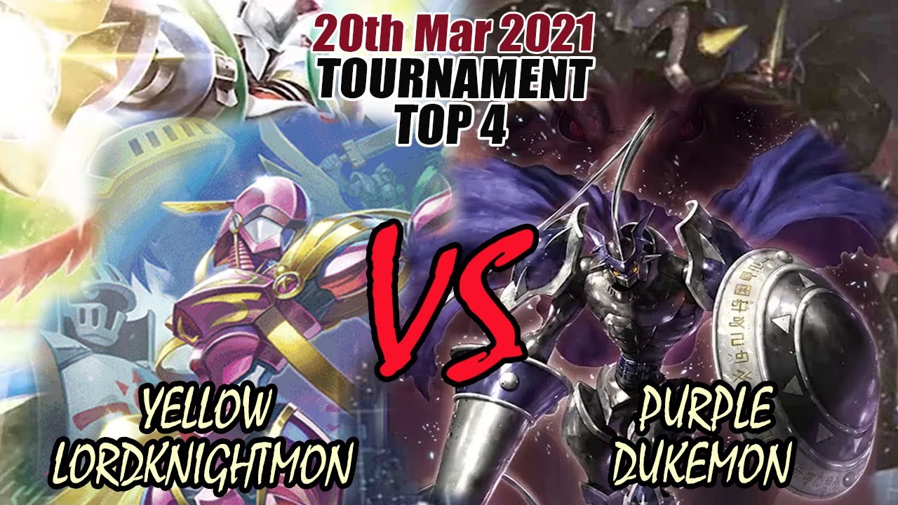 Digimon TCG Yellow Lordknightmon Vs Purple Dukemon! Tournament Top 4 BO3! - 20th Mar 2021