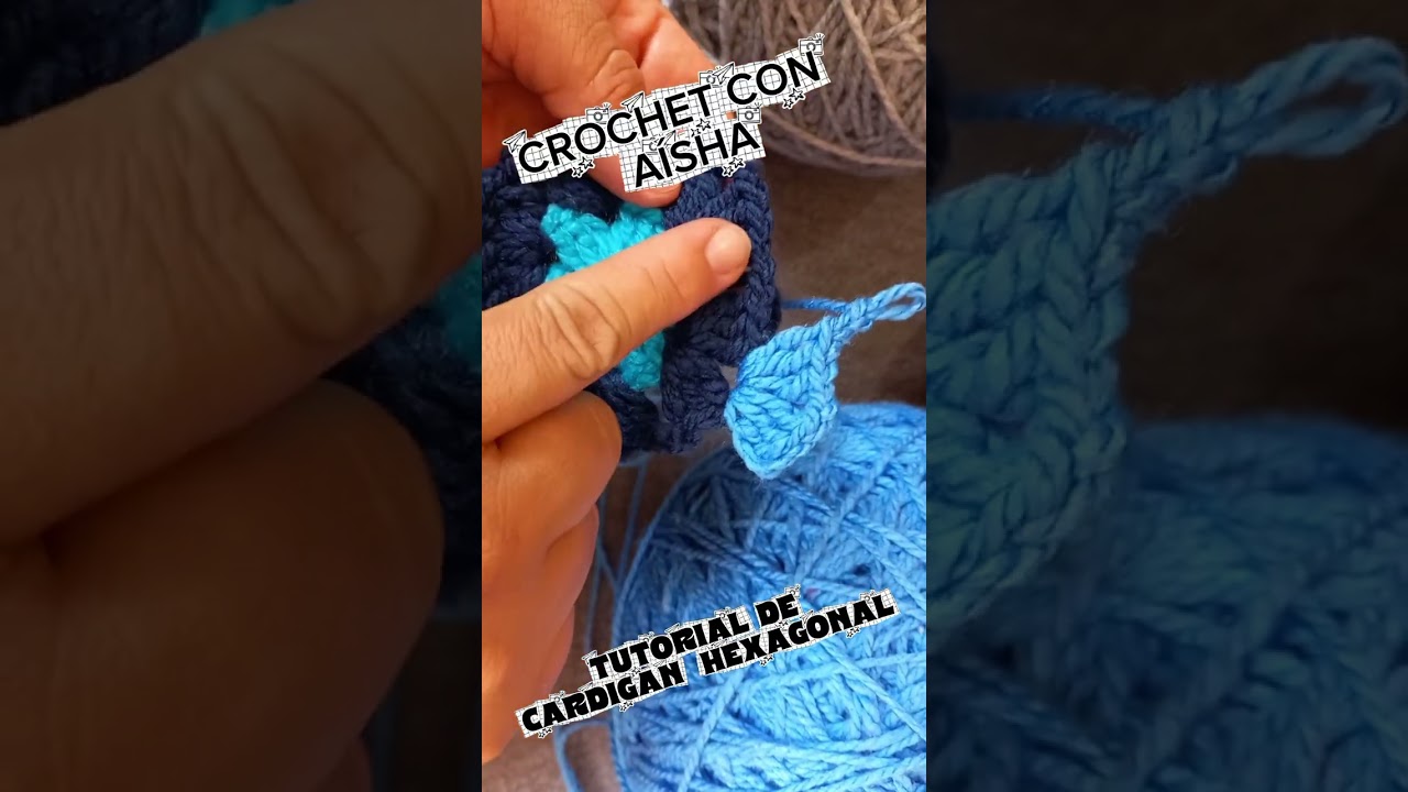 Tutorial #1de cardigan hexagonal  #crochet #tejedoras #ganchillo #tejido #tutorial #cardigansweater 