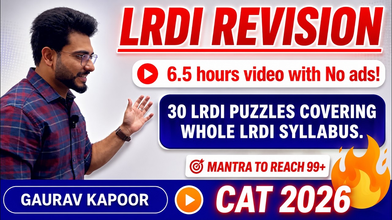 LRDI Revision Mega marathon for CAT 2025 | 6.5 hours video without ads ️‍🔥🔥
