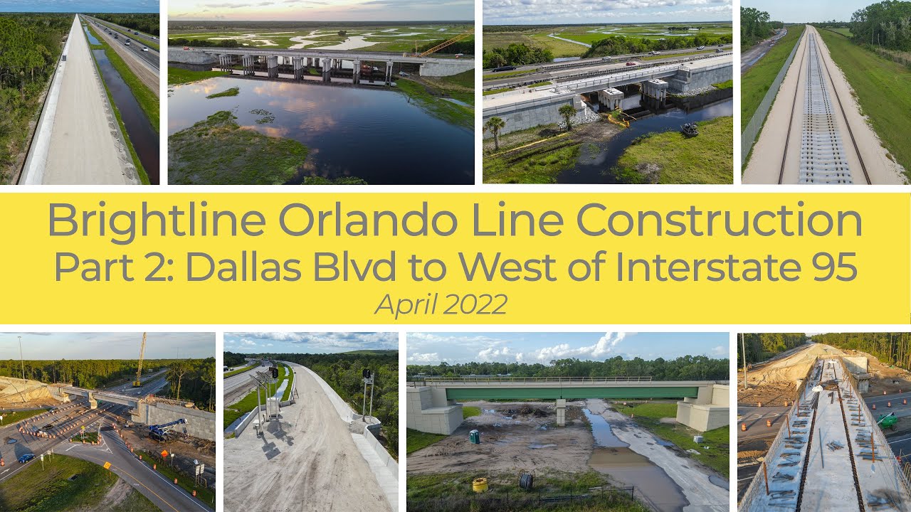 Brightline Orlando Line Construction: Part 2 - Dallas Blvd to West of Interstate 95