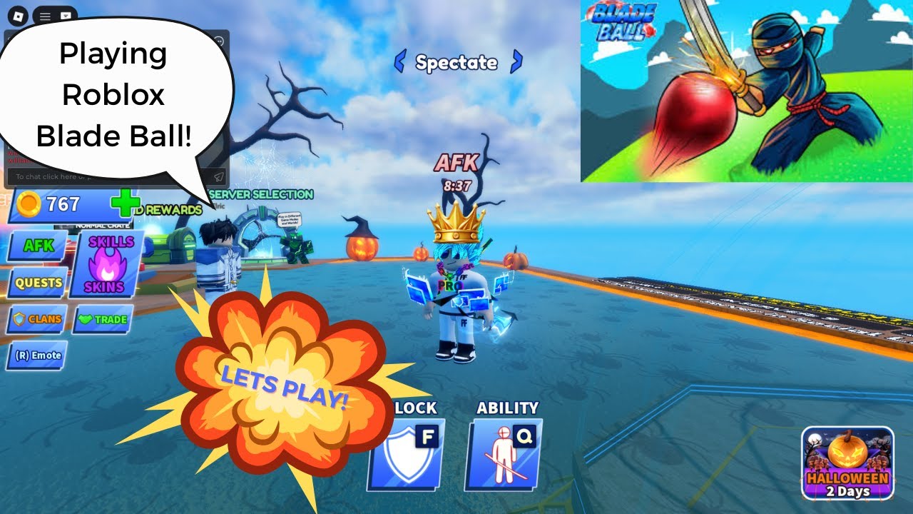 Playing Roblox Blade Ball!