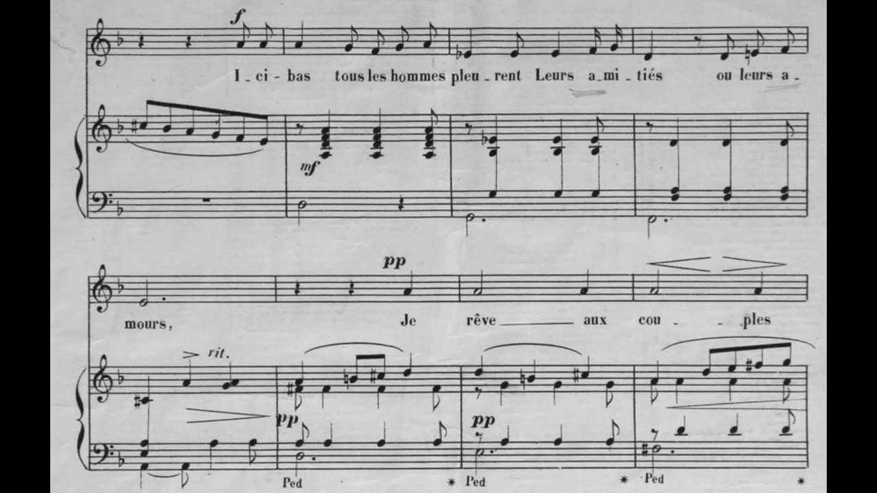 Ici-bas tous les lilas meurent (P. Viardot) Score Animation