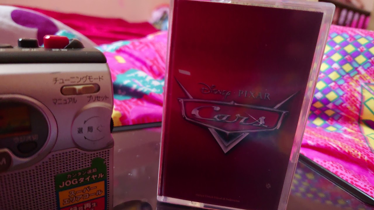 Pixar Cars soundtrack cassette, McQueen and Sally