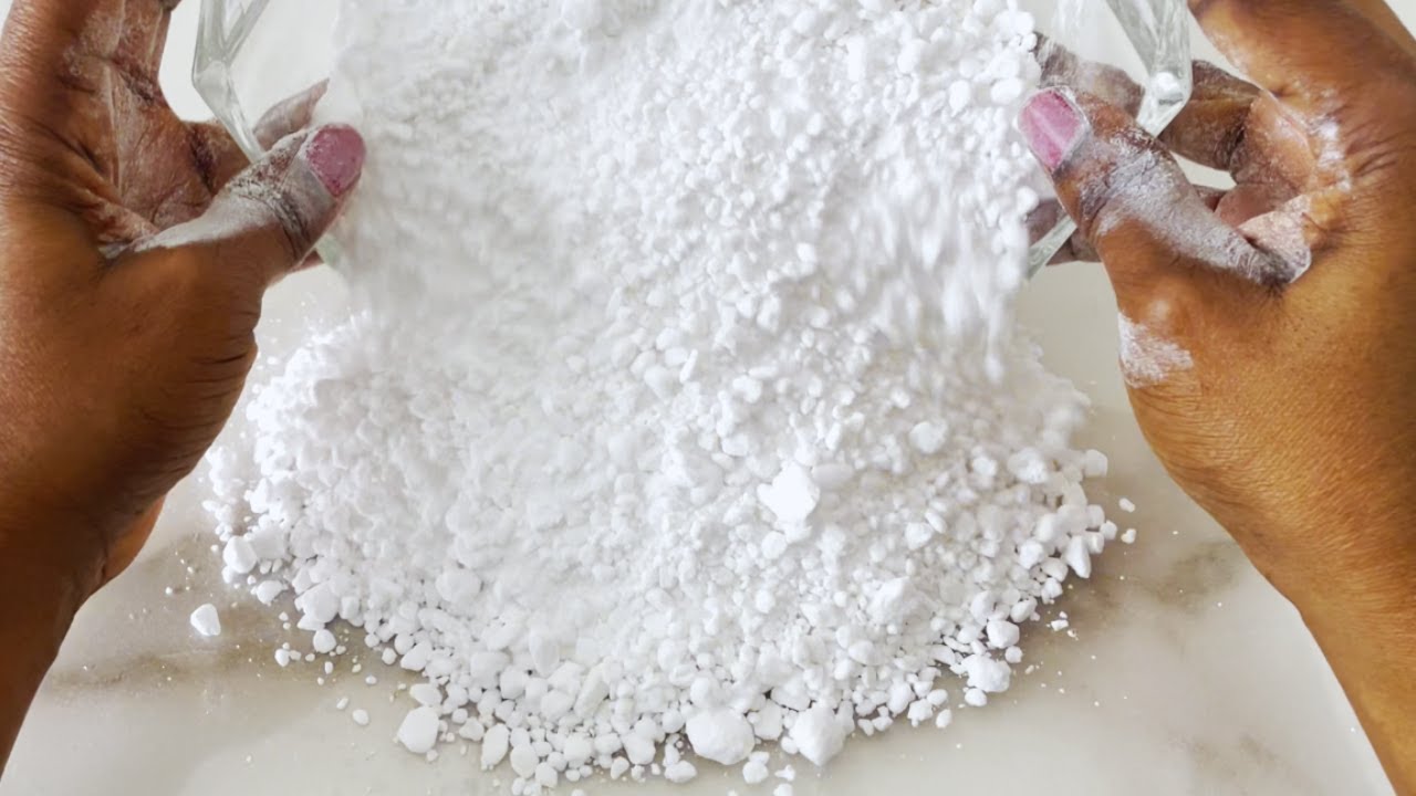 Crushing and Sifting Baking Soda Pebbles | Extremely Satisfying ASMR